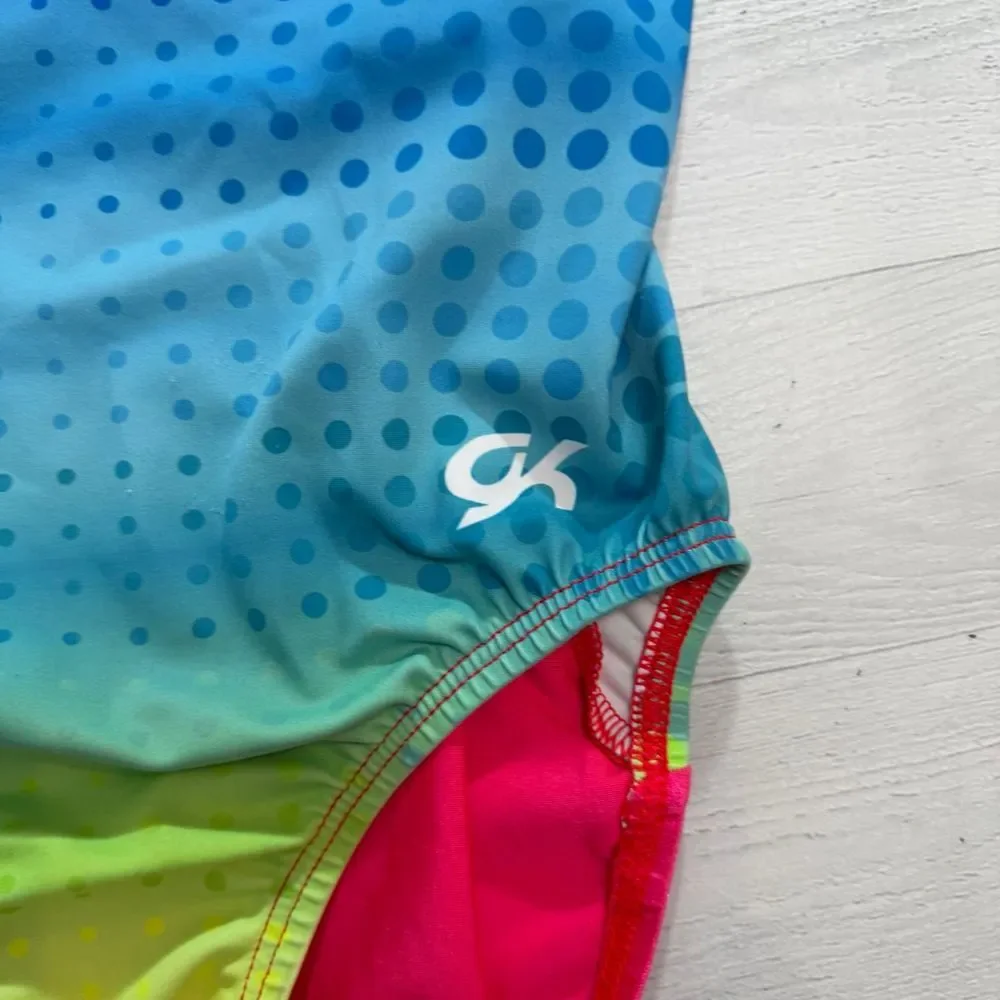 GK rainbow‎ colorful gymnastics leotard adult small